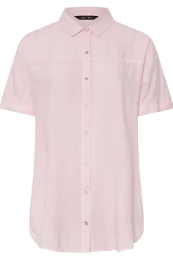 Yours Curve Light Pink Washed Chambray Shirt