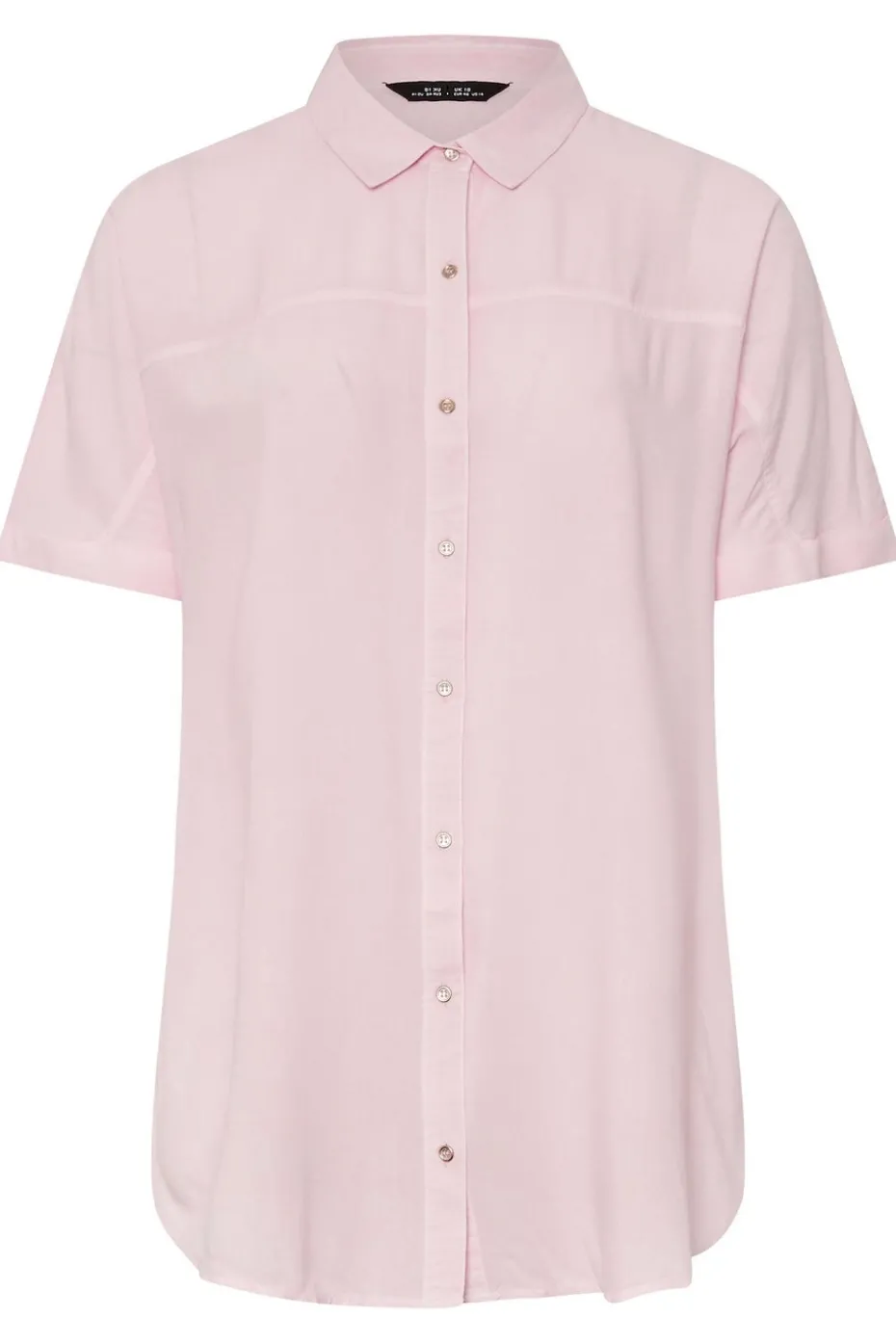 Yours Curve Light Pink Washed Chambray Shirt