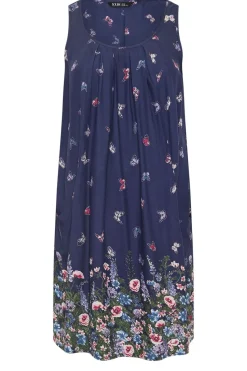 Yours Curve Navy Blue Butterfly Pocket Detail Mini Dress