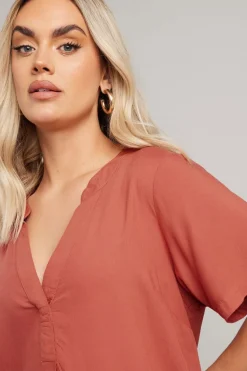 Yours Curve Rust Orange Tunic Mini Dress