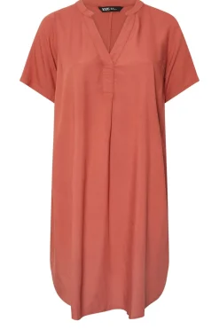 Yours Curve Rust Orange Tunic Mini Dress