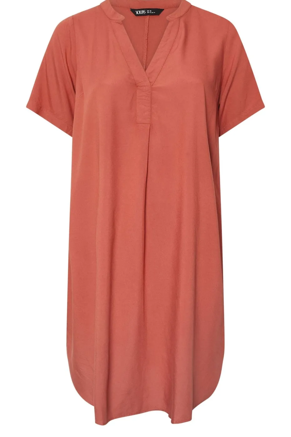 Yours Curve Rust Orange Tunic Mini Dress