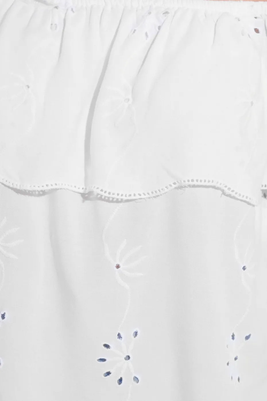 Yours Curve White Broderie Anglaise Bardot Top