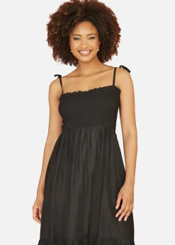 Yumi Black Midi Sun Dress