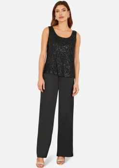 Yumi Black Sequin Vest