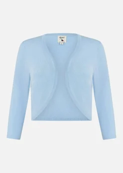 Yumi Blue Knitted Curve Bolero