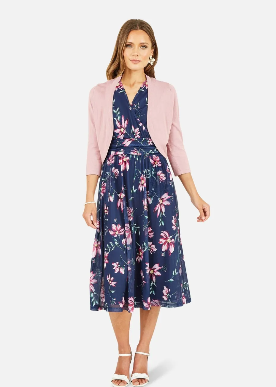 Yumi Blush Knitted Curve Bolero