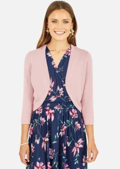 Yumi Blush Knitted Curve Bolero