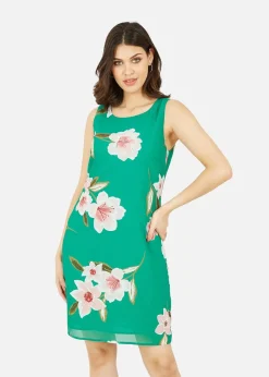 Yumi Green Floral Shift Dress