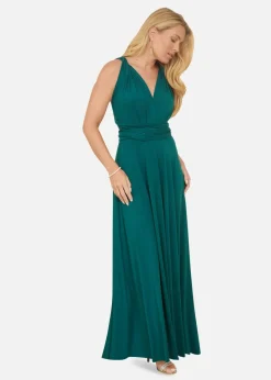 Yumi Green Jersey Stretch Multiway Midi Dress