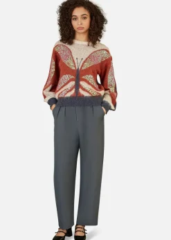 Yumi Grey Wide Leg Trousers