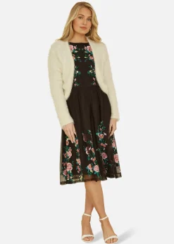 Yumi Ivory Eyelash Knit Bolero