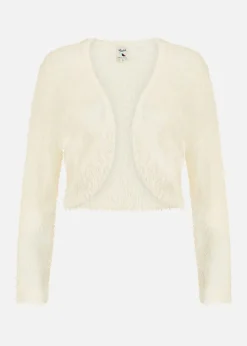 Yumi Ivory Eyelash Knit Bolero