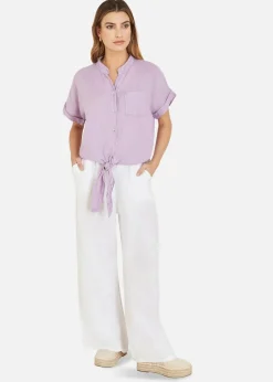 Yumi Lilac Italian Linen Shirt