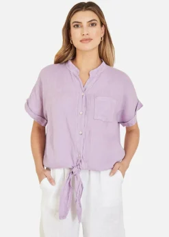 Yumi Lilac Italian Linen Shirt
