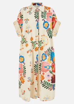Yumi Multicoloured Folk Print Relaxed Tunic
