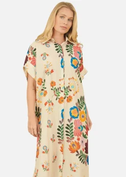 Yumi Multicoloured Folk Print Relaxed Tunic