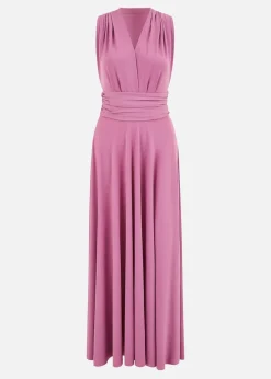 Yumi Pink Jersey Stretch Multiway Midi Dress