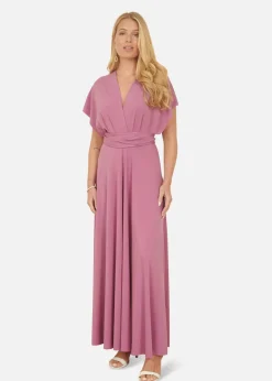Yumi Pink Jersey Stretch Multiway Midi Dress