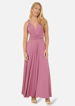 Yumi Pink Jersey Stretch Multiway Midi Dress