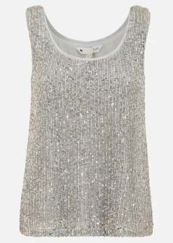 Yumi Silver Sequin Vest