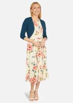 Yumi Teal Knitted Bolero